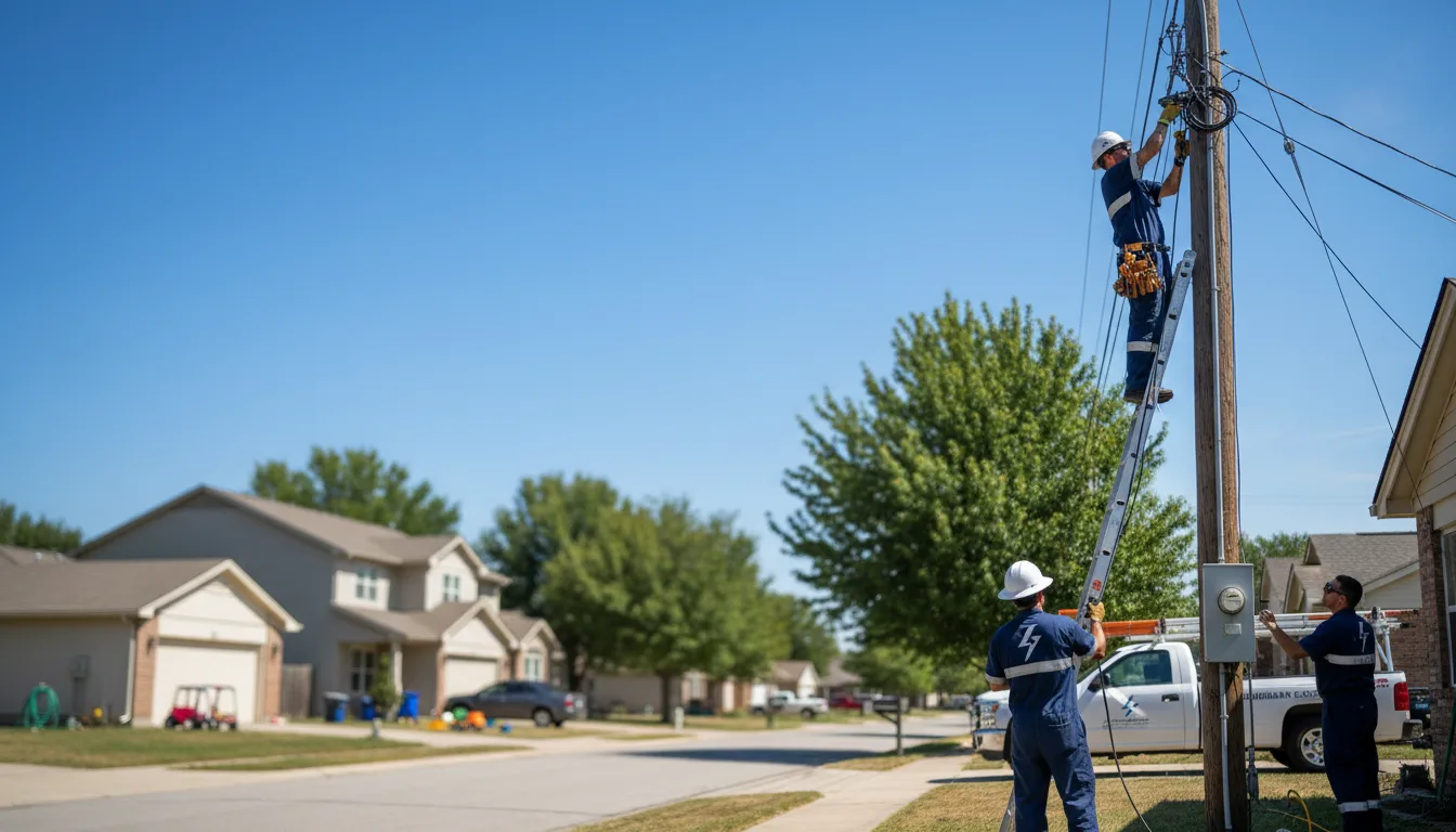 Residential electrician providing installation services in Ackerly, TX
